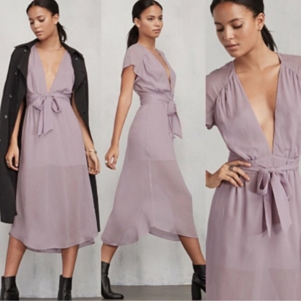 Reformation Thalia Lavender midi dress
